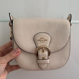 Coach Beige Leather Crossbody Bag